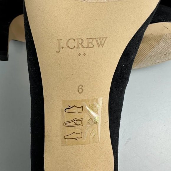 J. Crew Factory Crystal Bow Kitten Heels in Black - Picture 5 of 6